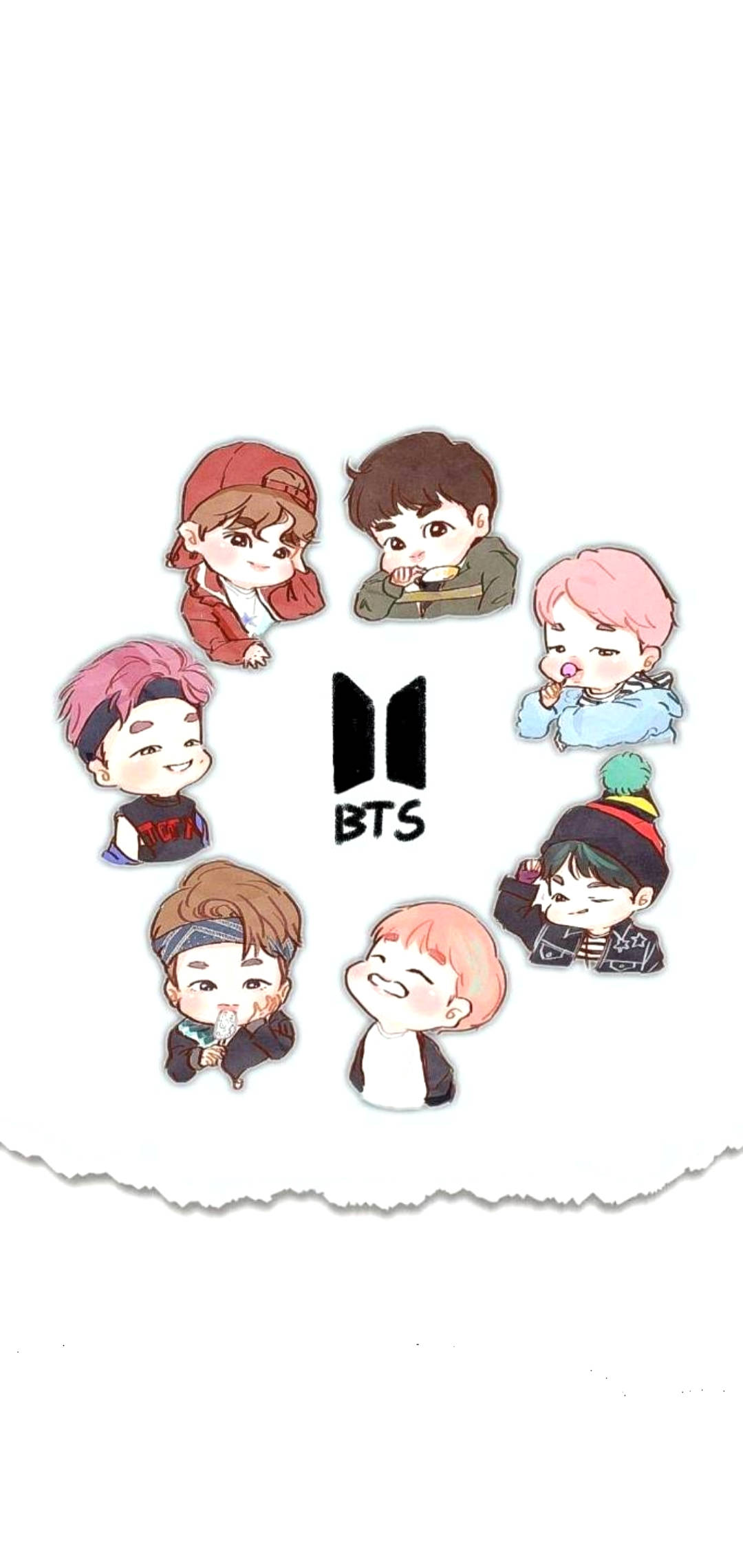 Chibi BTS-låseskærm Wallpapers