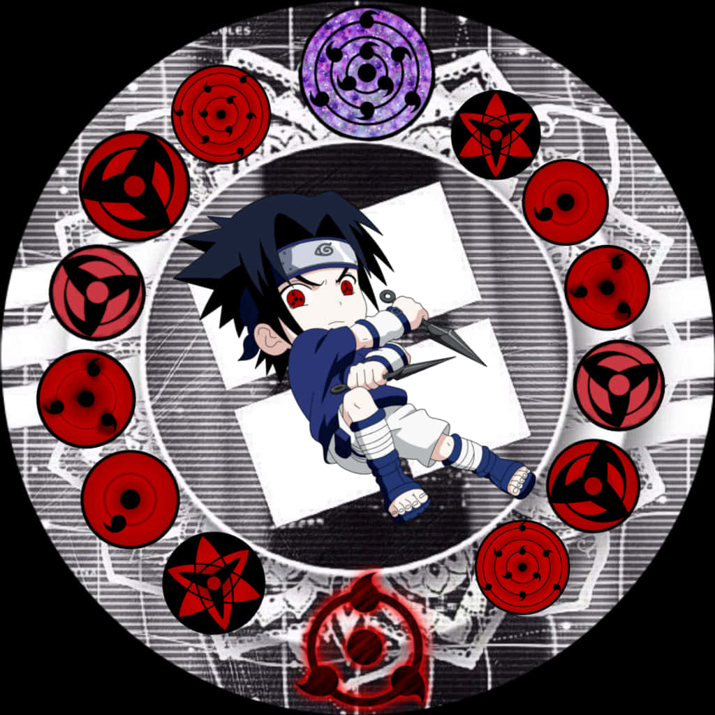 Chibi Itachi Uchiha Mangekyo Sharingan Baggrund Wallpapers