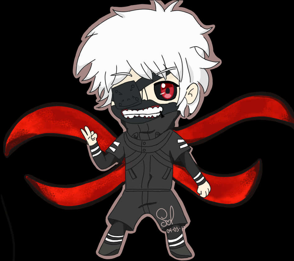 Chibi Kaneki med Kagune Wallpapers