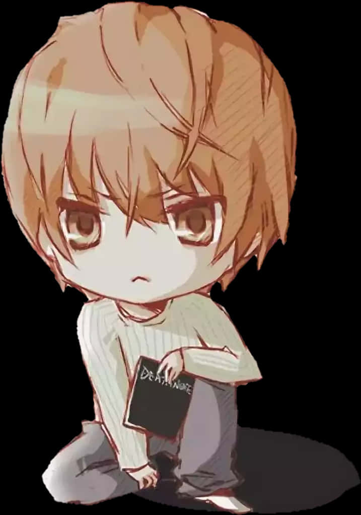 Chibi Light Yagami med Death Note Wallpapers