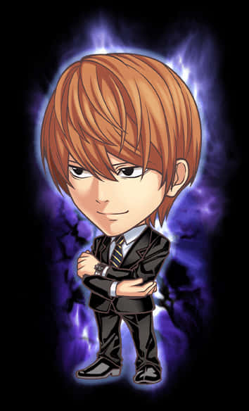 Chibi Light Yagami med Aura Wallpapers
