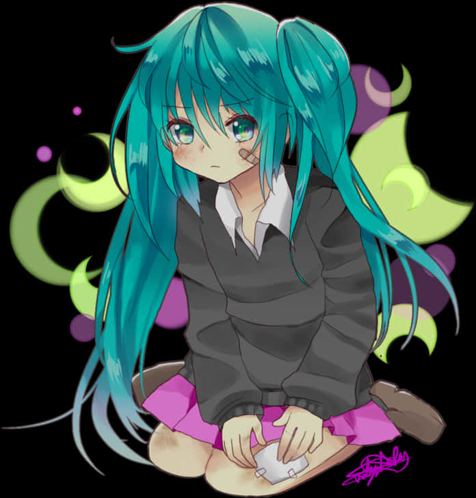 Chibi Miku Siddende Illustration Wallpapers