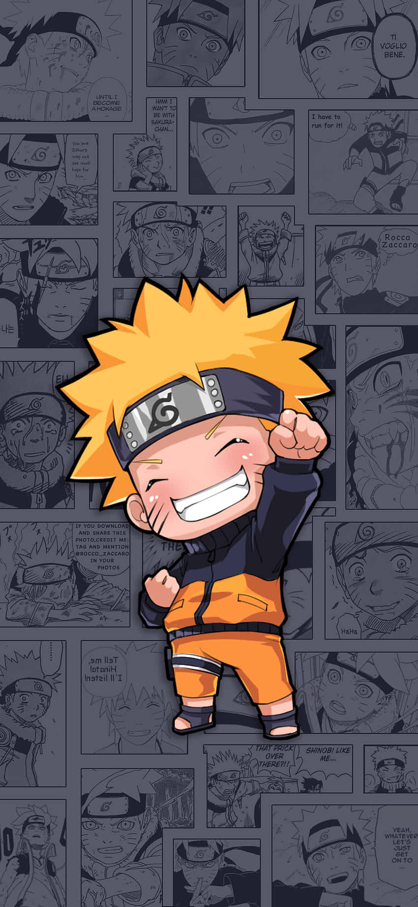 Chibi Naruto Æstetisk Telefon Wallpapers