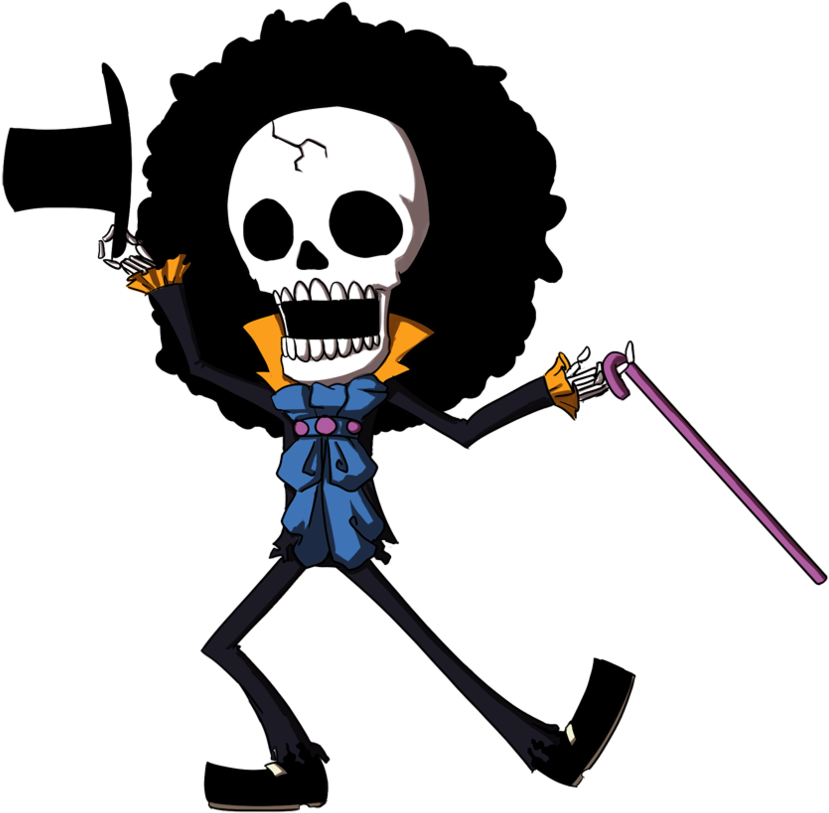 Chibi-skeletkarakter med økse og stok Wallpapers