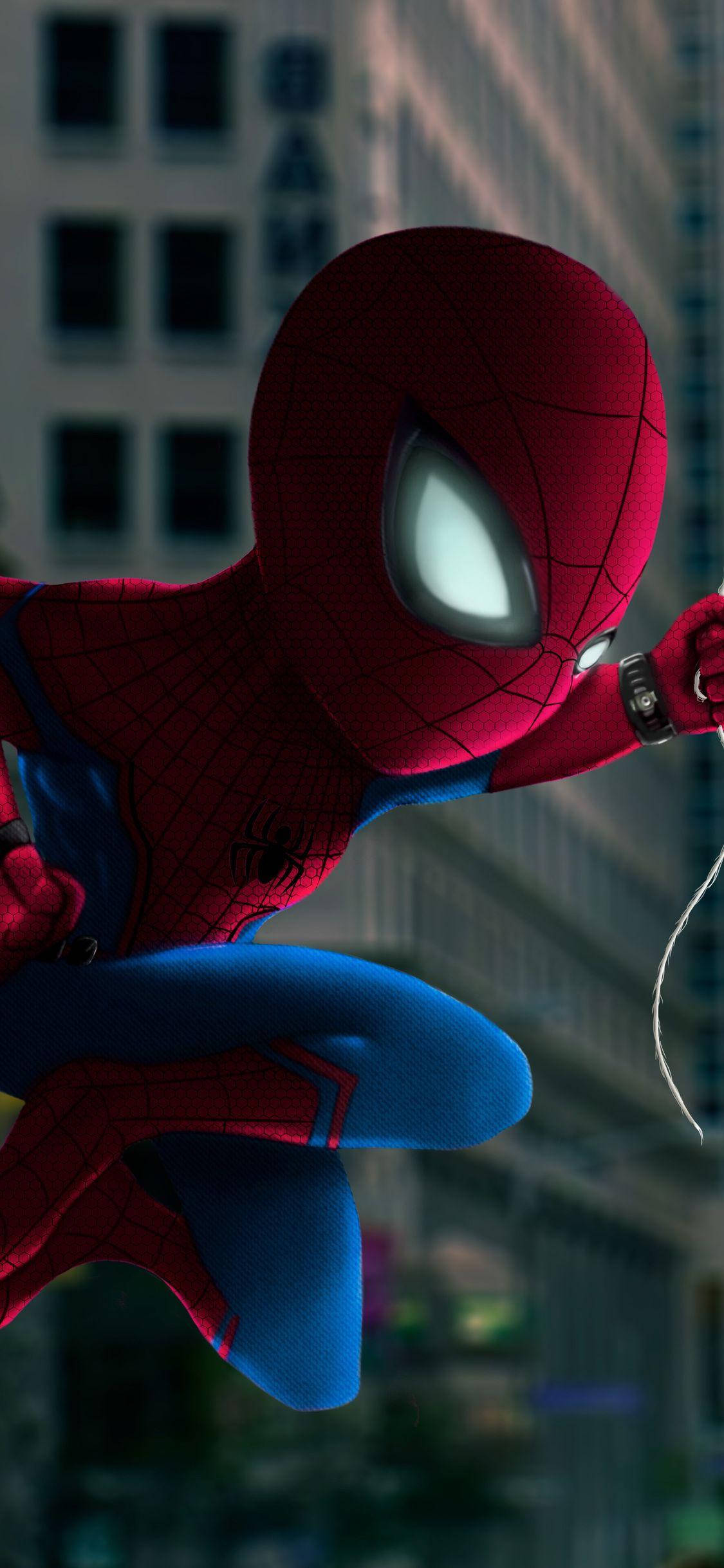 Chibi Spider Man iPhone Wallpapers