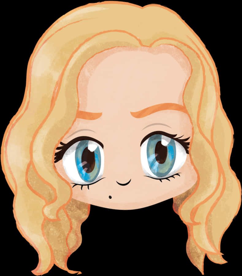 Chibi stil illustration af blond karakter Wallpapers