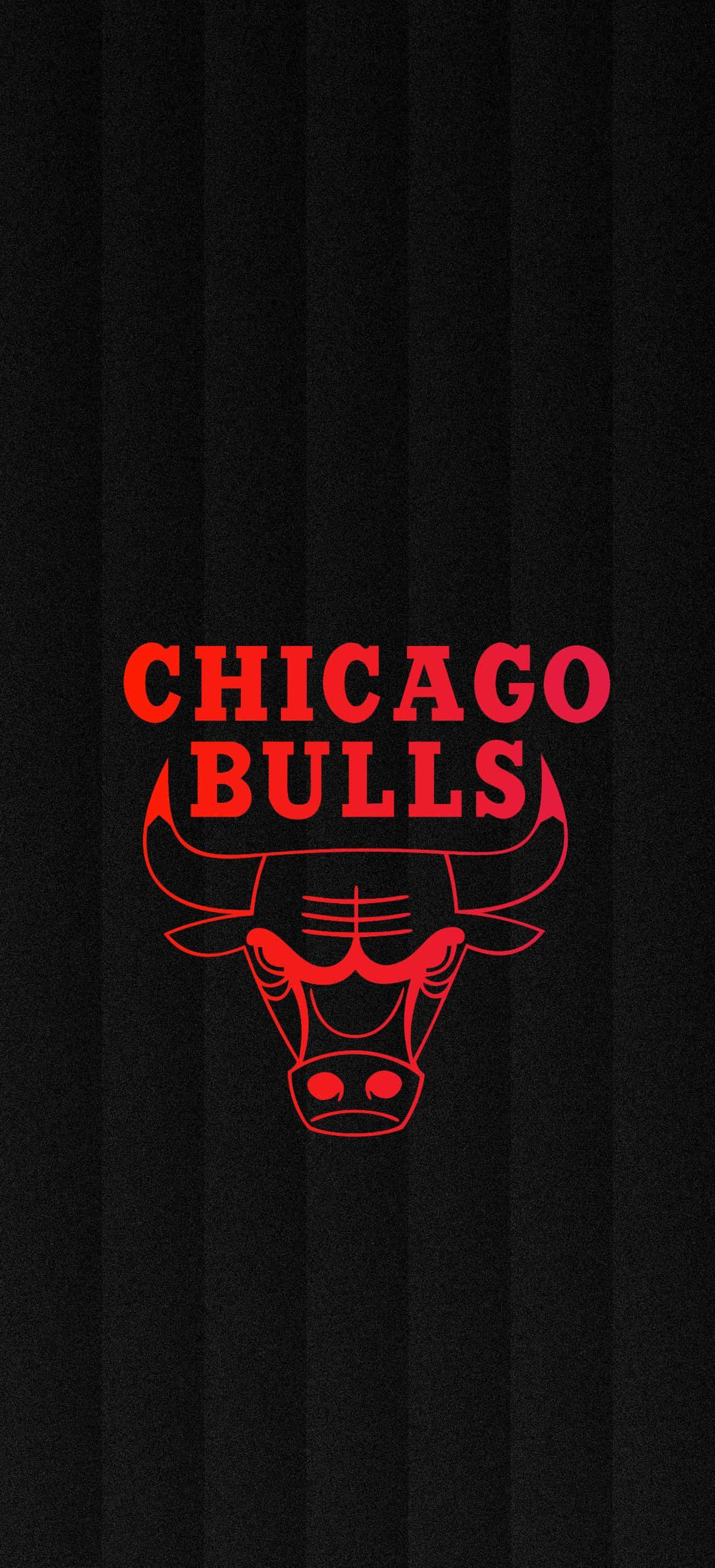 Chicago Bulls Logo På Stribet Sort Telefon Wallpapers