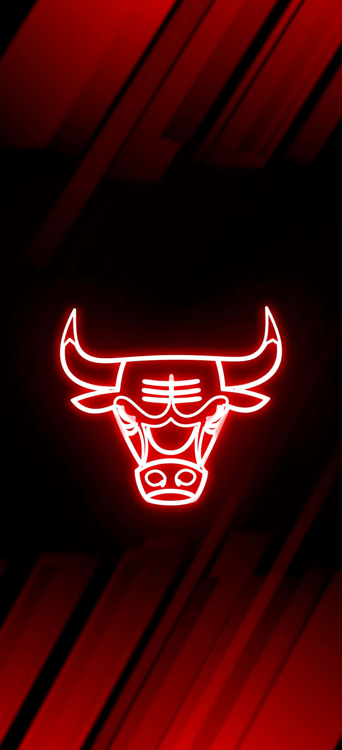 chicago bulls logo på rød baggrund Wallpapers
