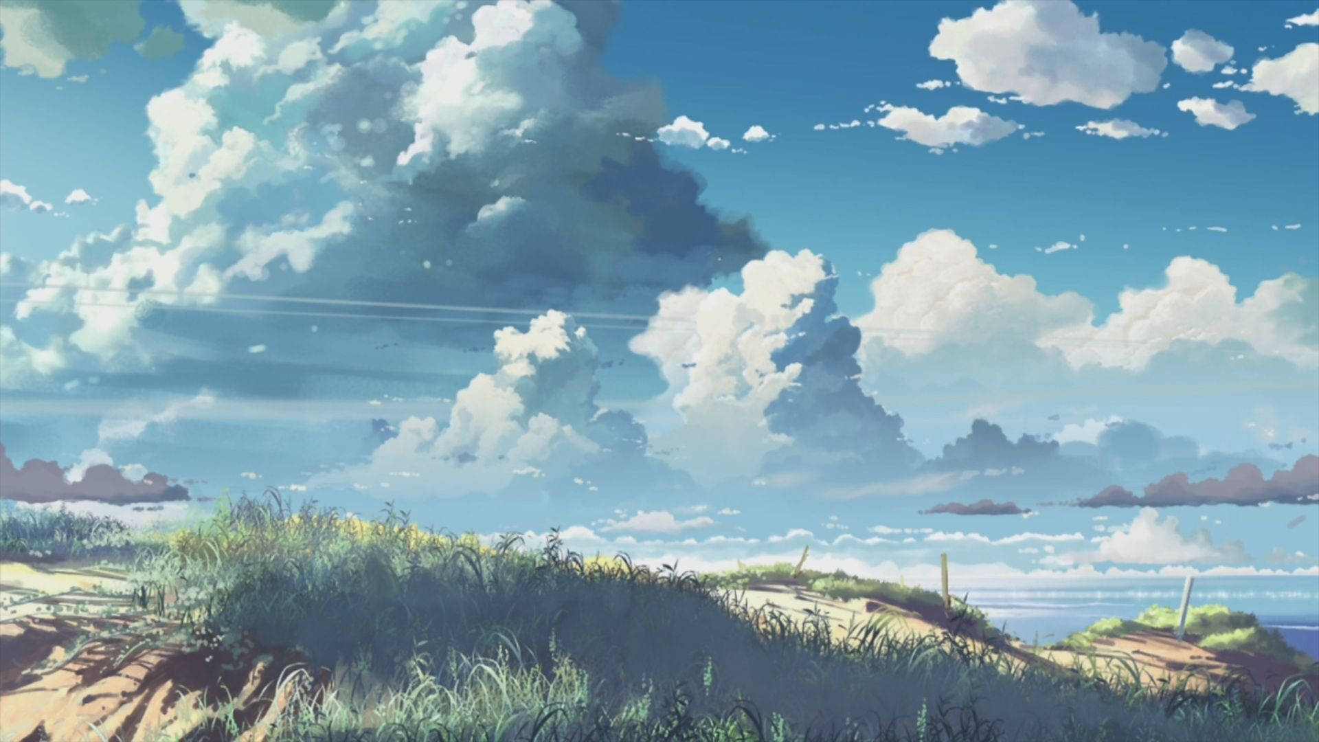 Chill Anime Naturlig Klar Himmel Wallpapers