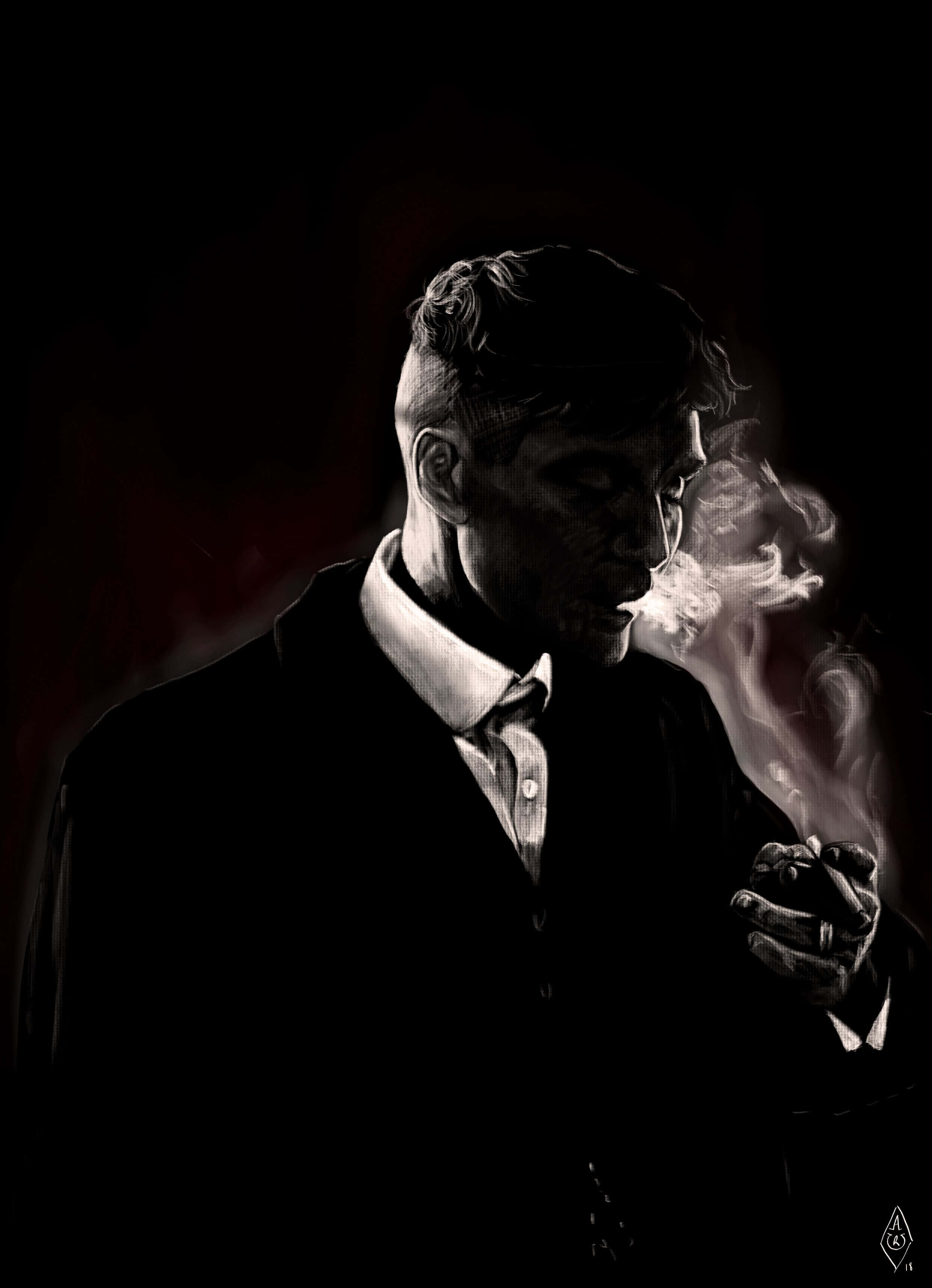 Cigaretrygende Mand Billede Wallpapers