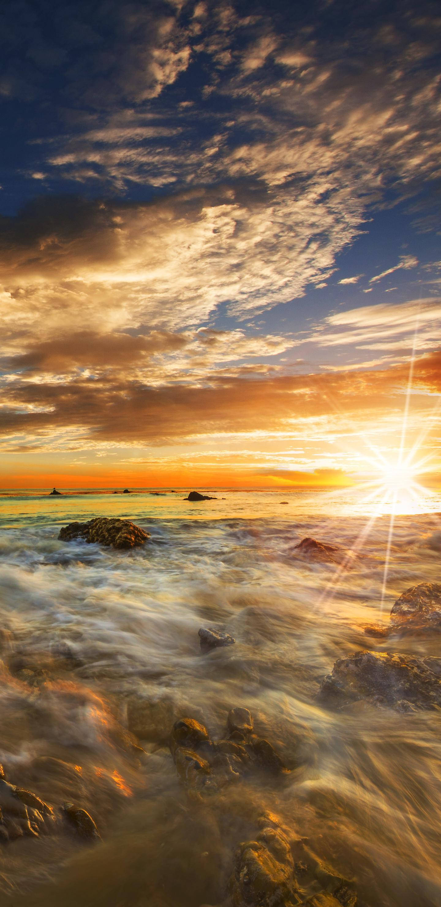 Cinemask farvande ved Malibu Beach Wallpapers