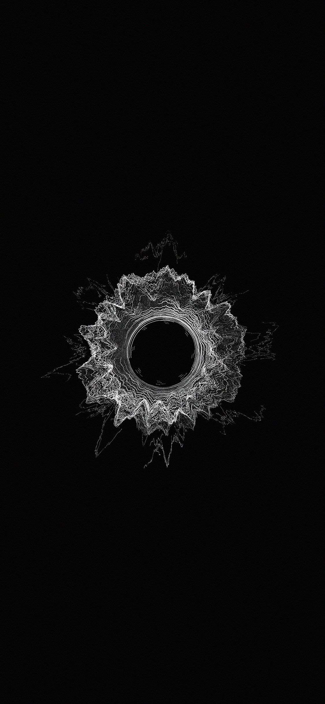 Cirkel lydbølger minimal mørk iPhone Wallpapers