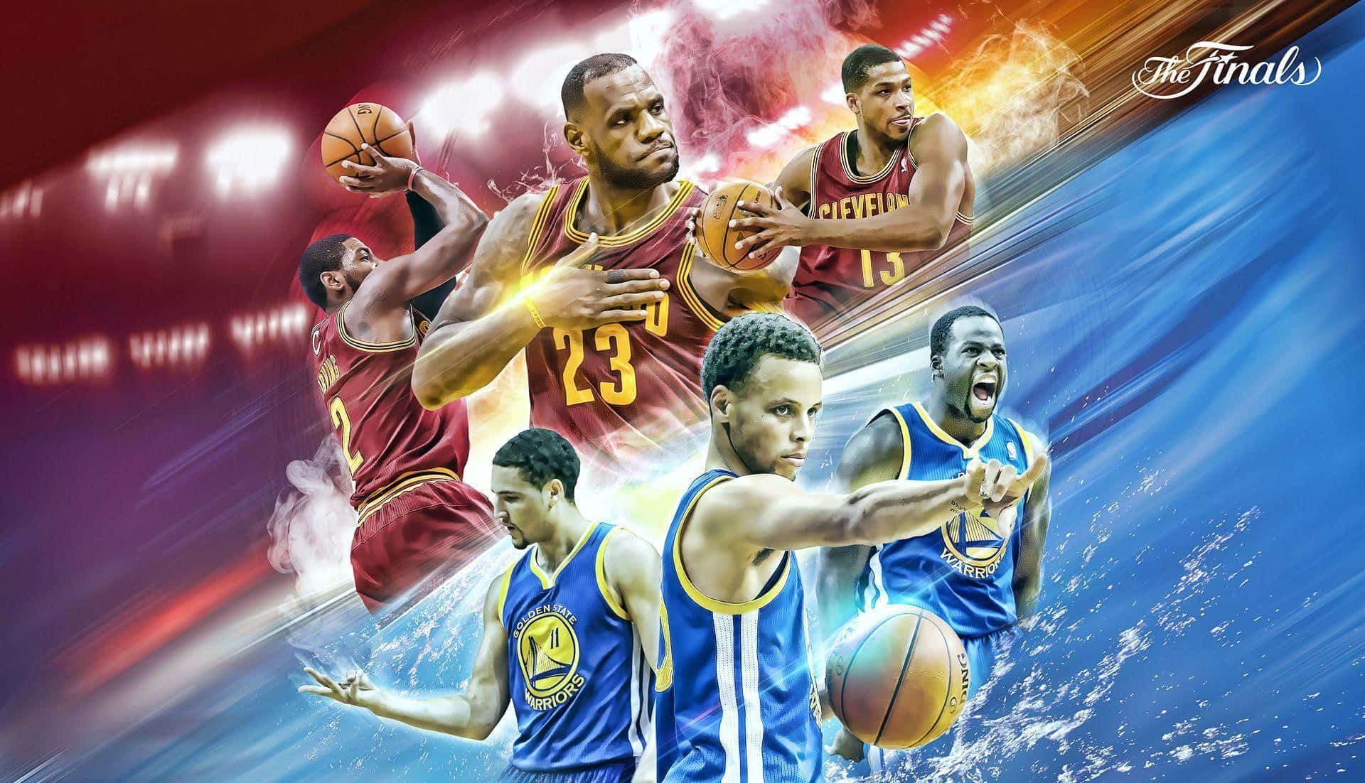 Cleveland Cavaliers mod Golden State Warriors bedste basketballbaggrund Wallpapers