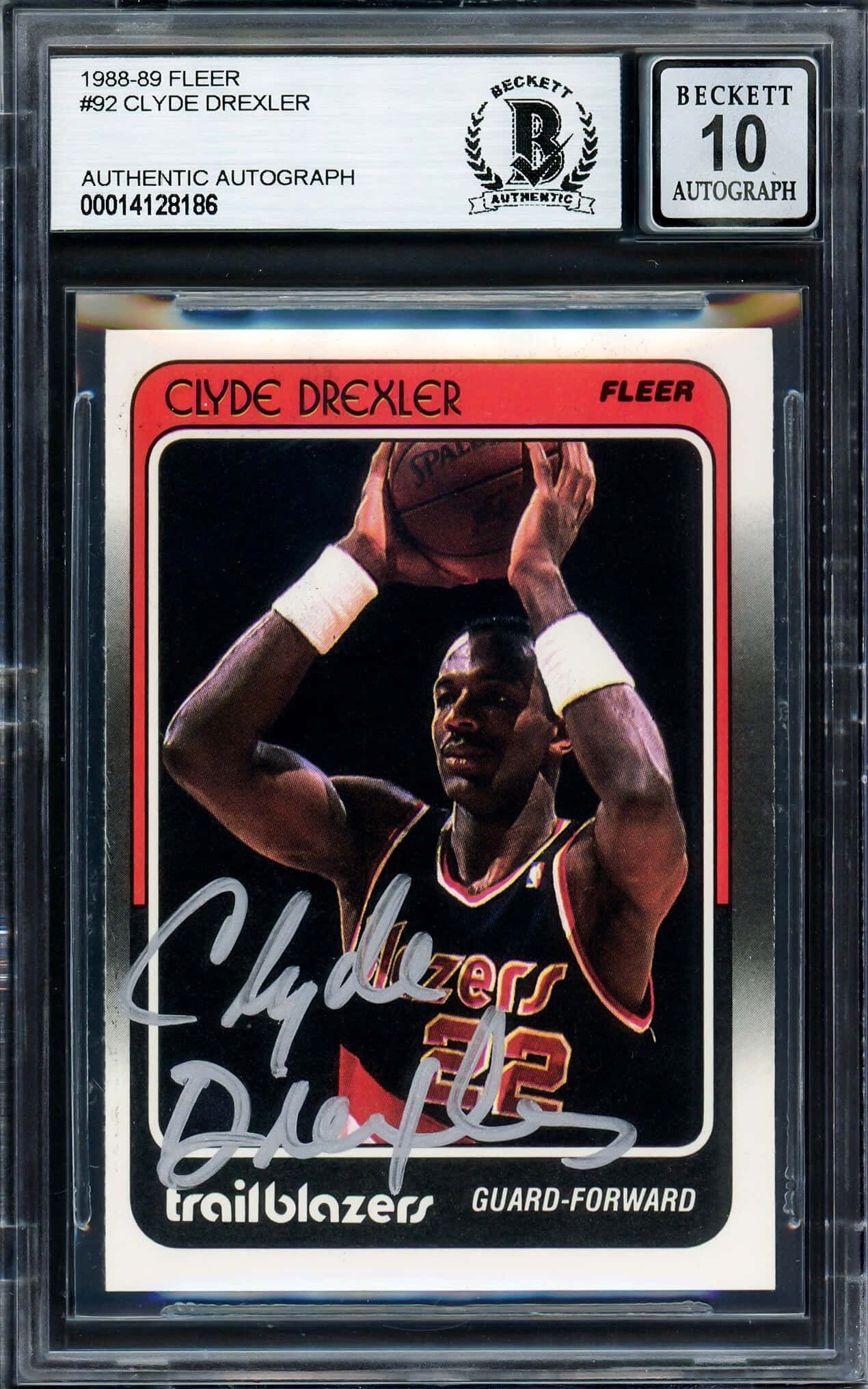 Clyde Drexler NBA Autograferet Fotokort Wallpapers