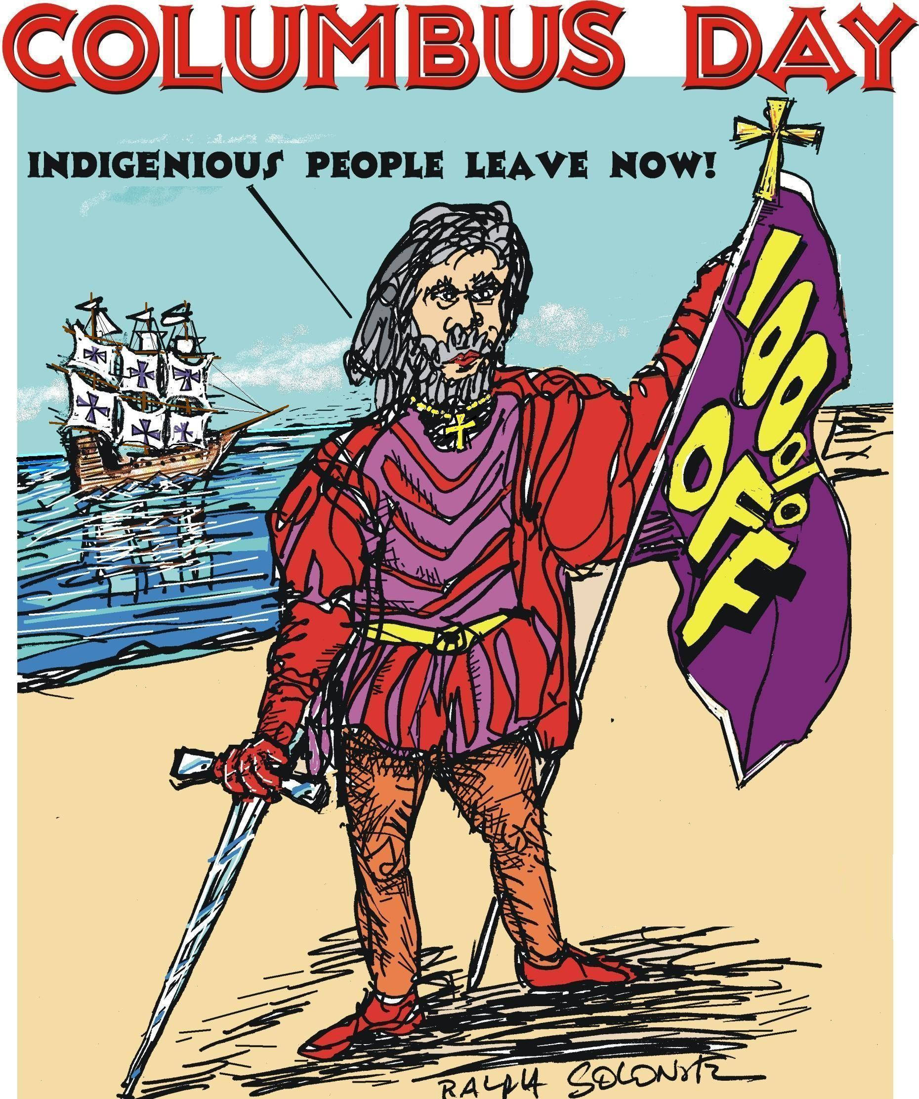 Columbus dag tegneseriekunst Wallpapers
