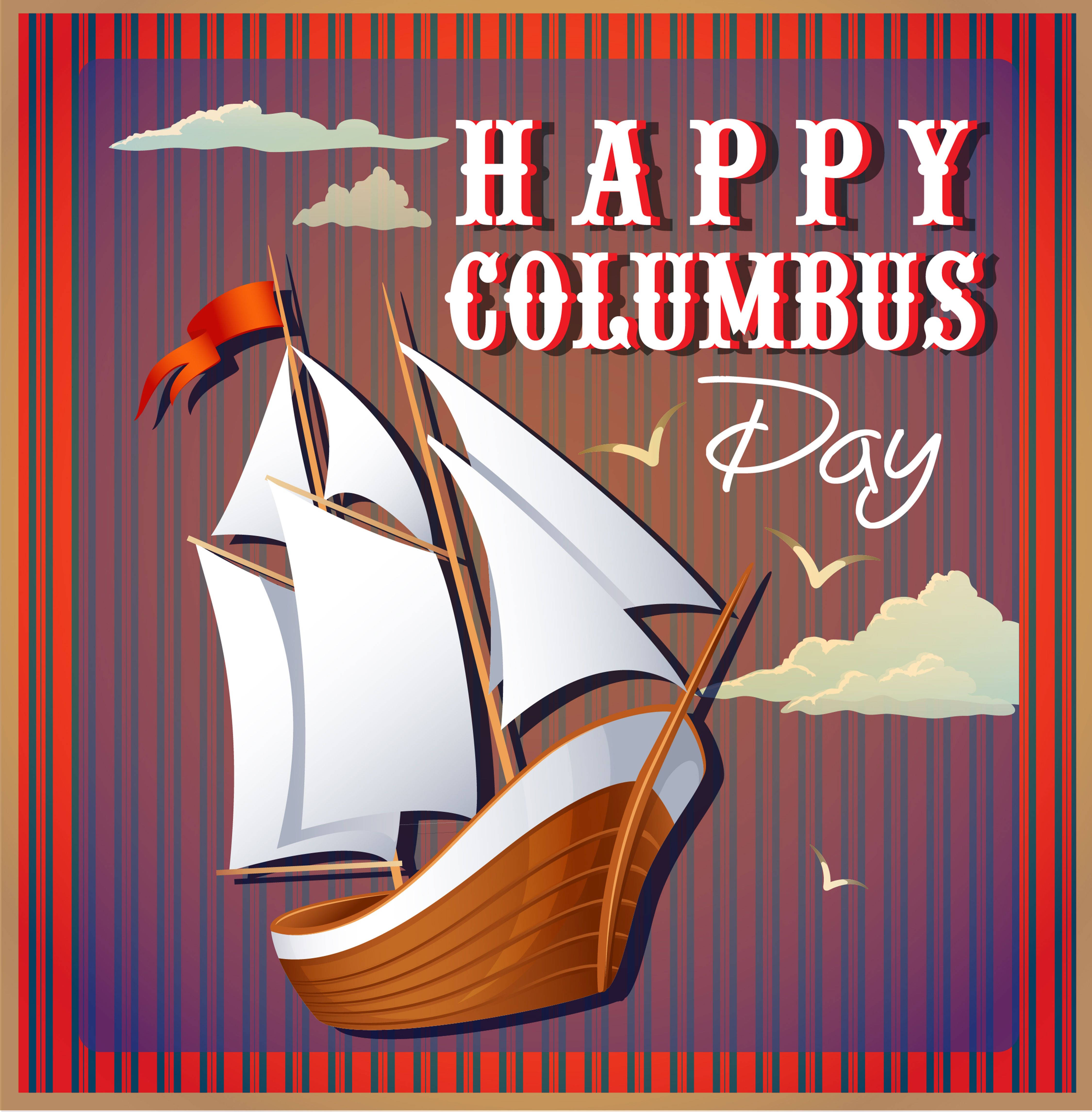 Columbus Day Sejlbådskunst Wallpapers