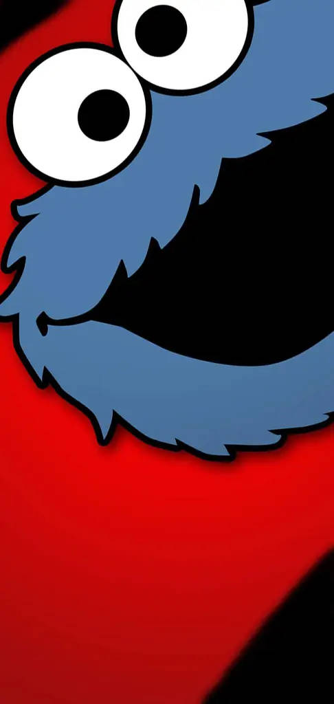 Cookie Monster slår hul Wallpapers