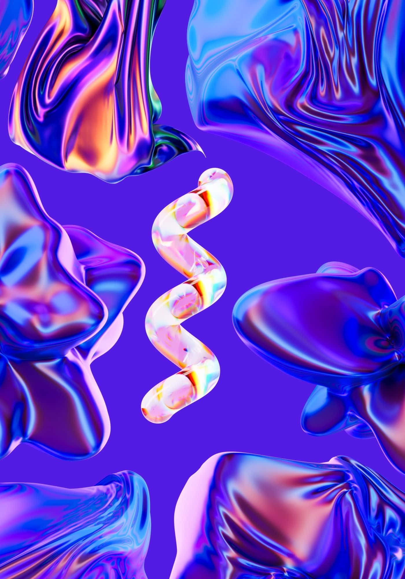 Cool 3D Lilla Flydende Baggrund Wallpapers