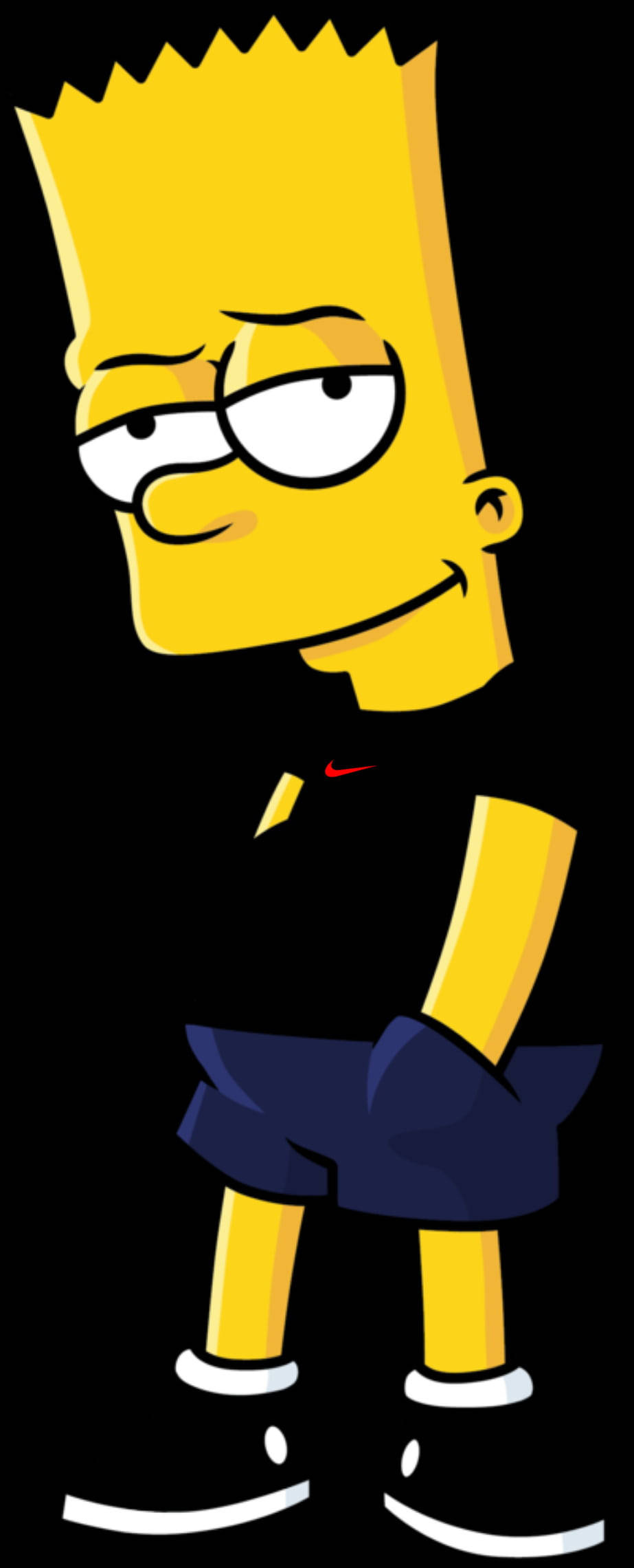 Cool Bart Simpson Med Sort Skjorte Wallpapers