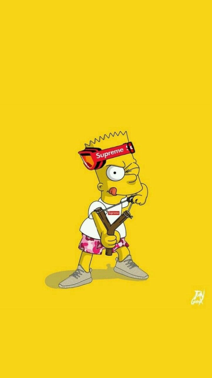 Cool Bart Simpson med slangebøsse Wallpapers