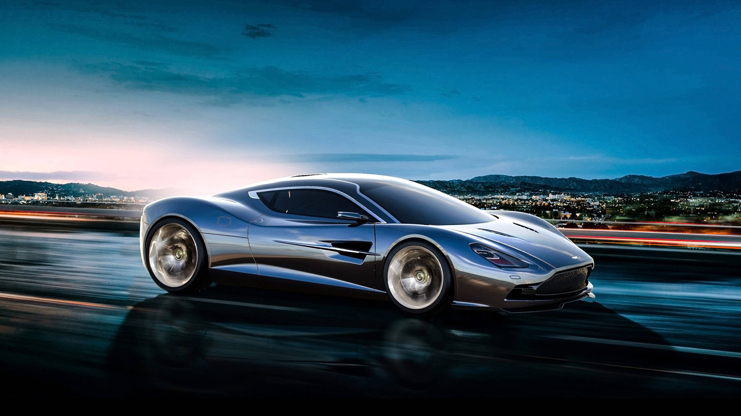 Cool bil blå Aston Martin Wallpapers