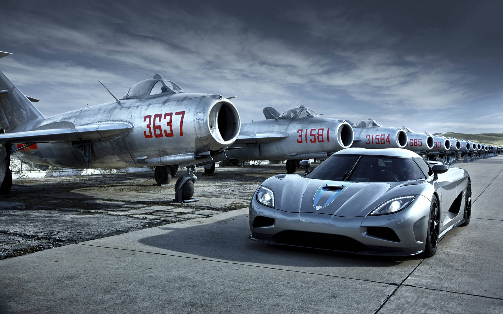 Cool bil Koenigsegg Grå Wallpapers