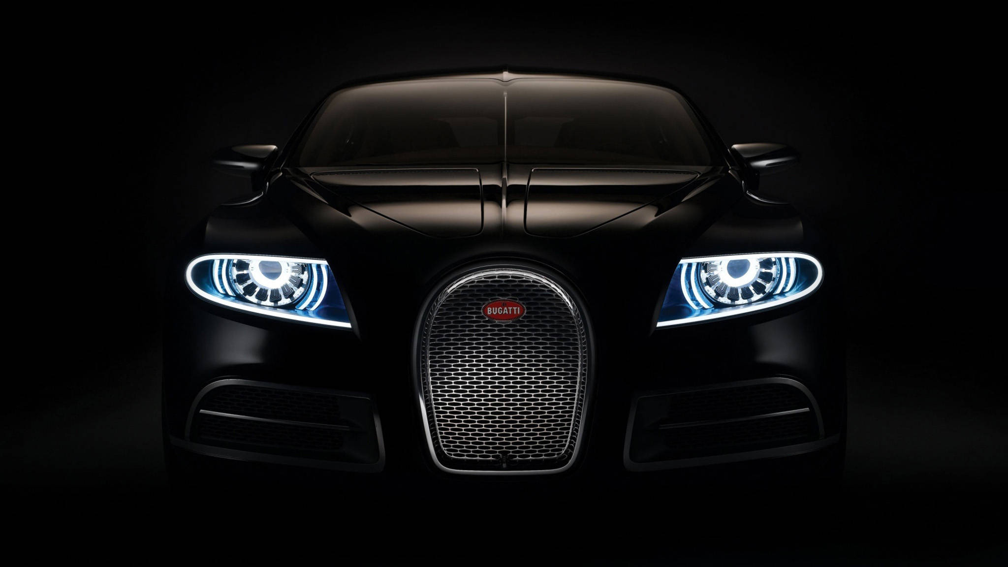 Cool bil sort Bugatti Wallpapers