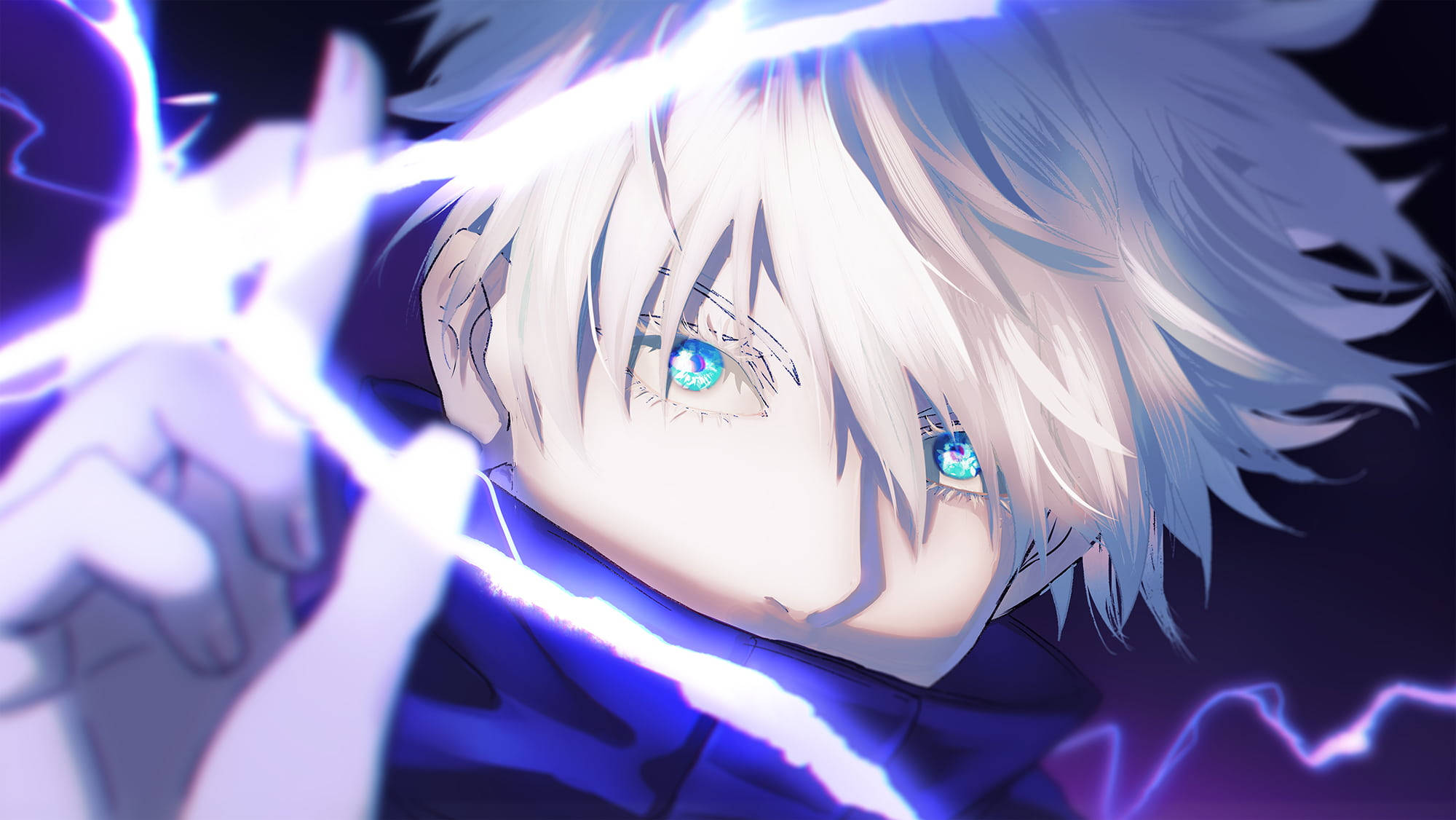 Cool dreng anime med lysende øjne Wallpapers