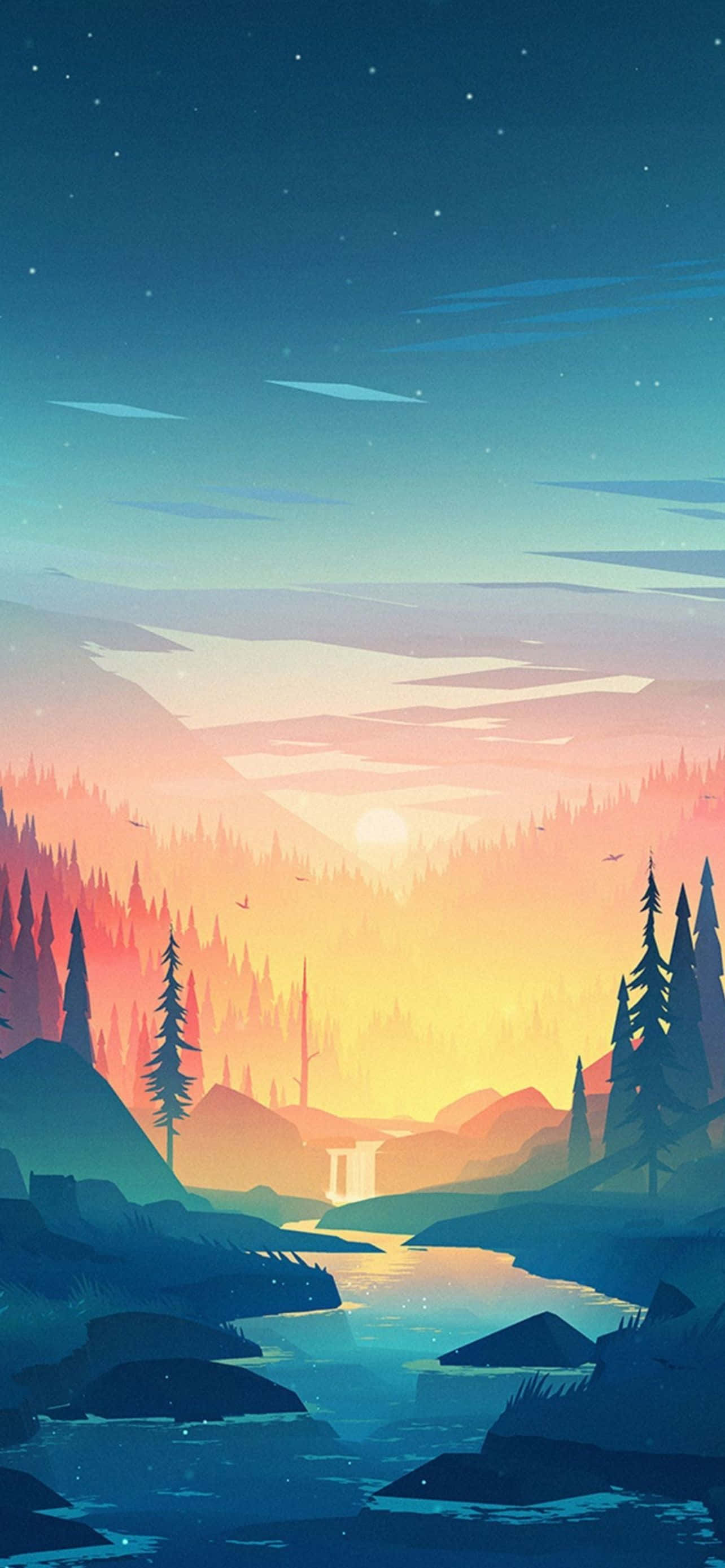 Cool farverig abstrakt iPhone-baggrund Wallpapers