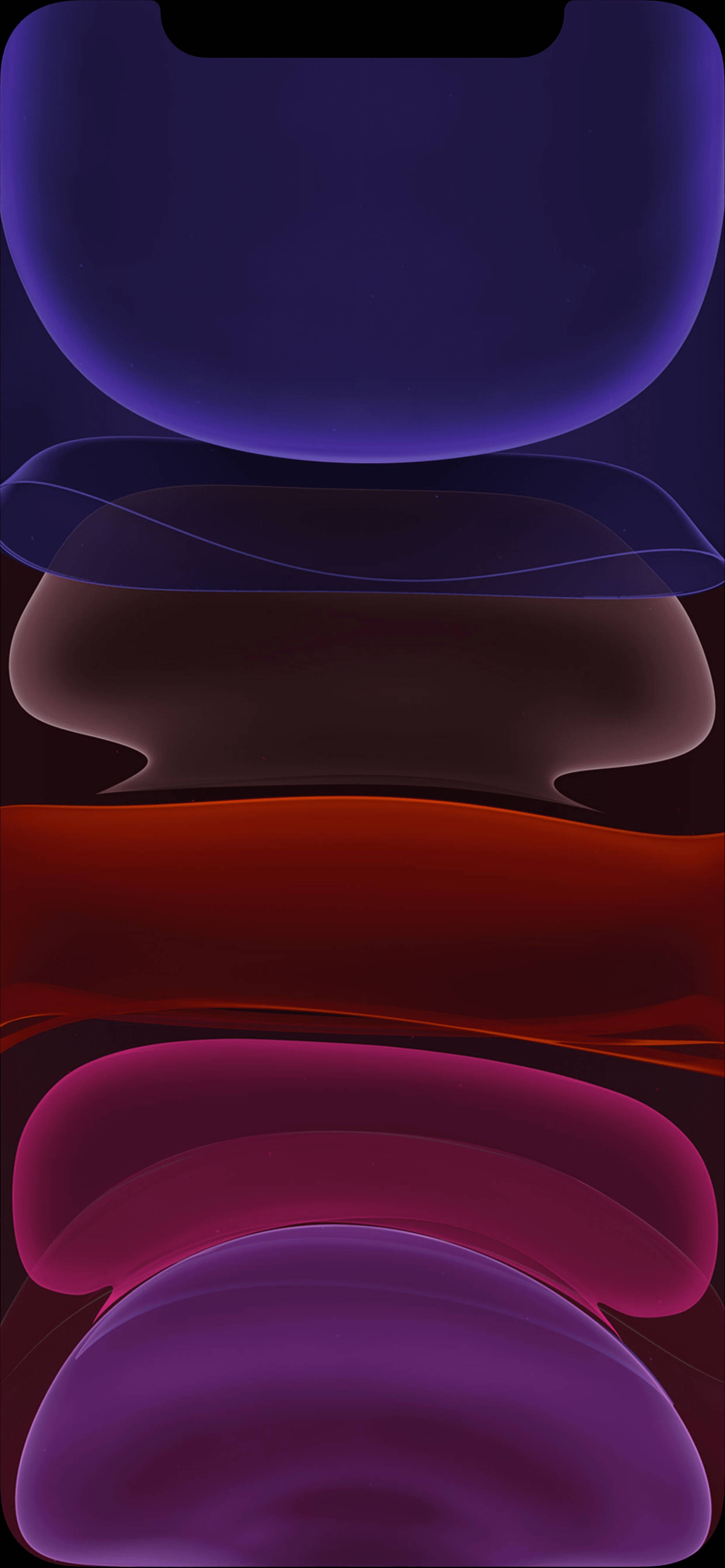 Cool iPhone 11 mørkerød og lilla farver Wallpapers