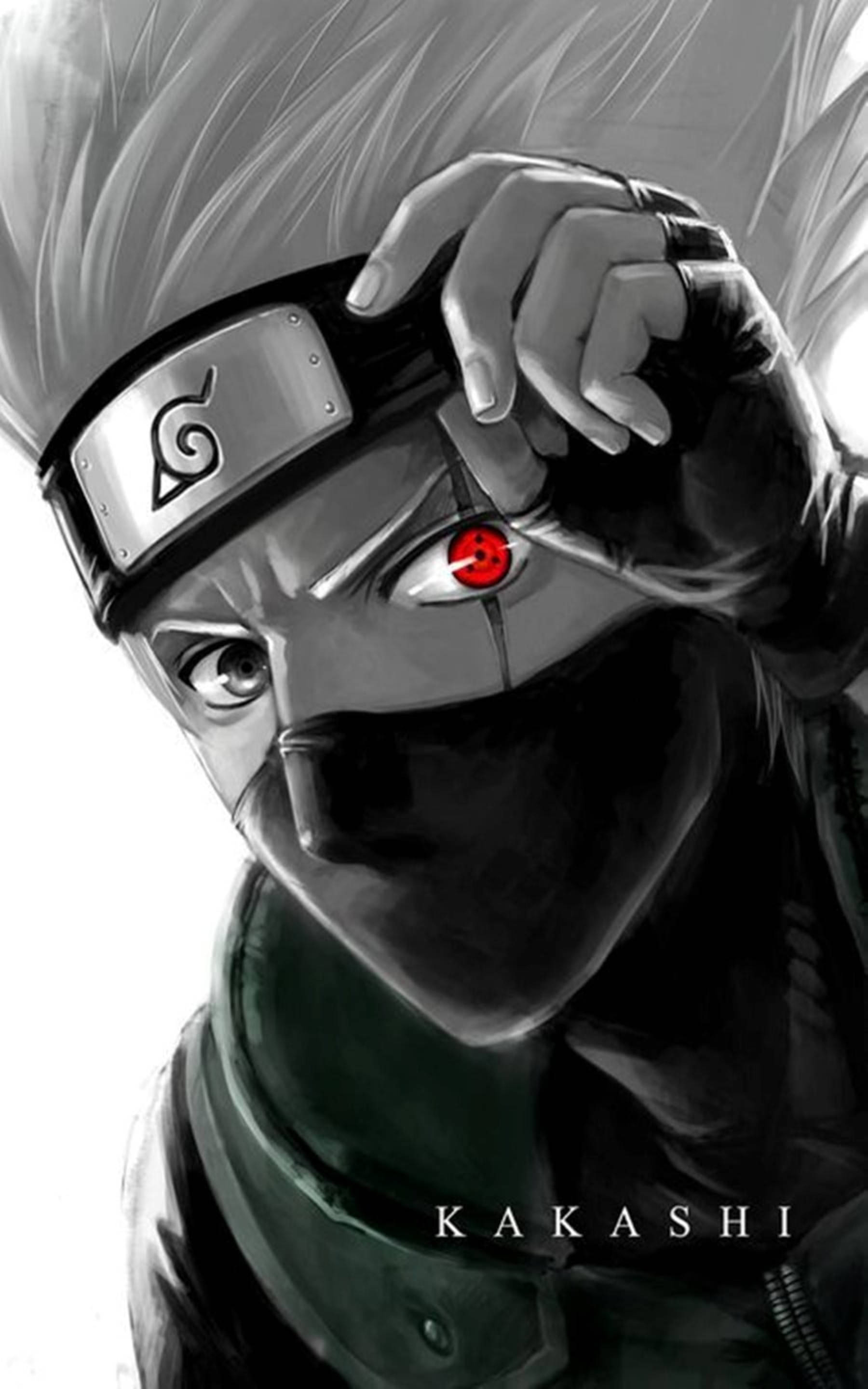 Cool Kakashi Rødt Øje Wallpapers