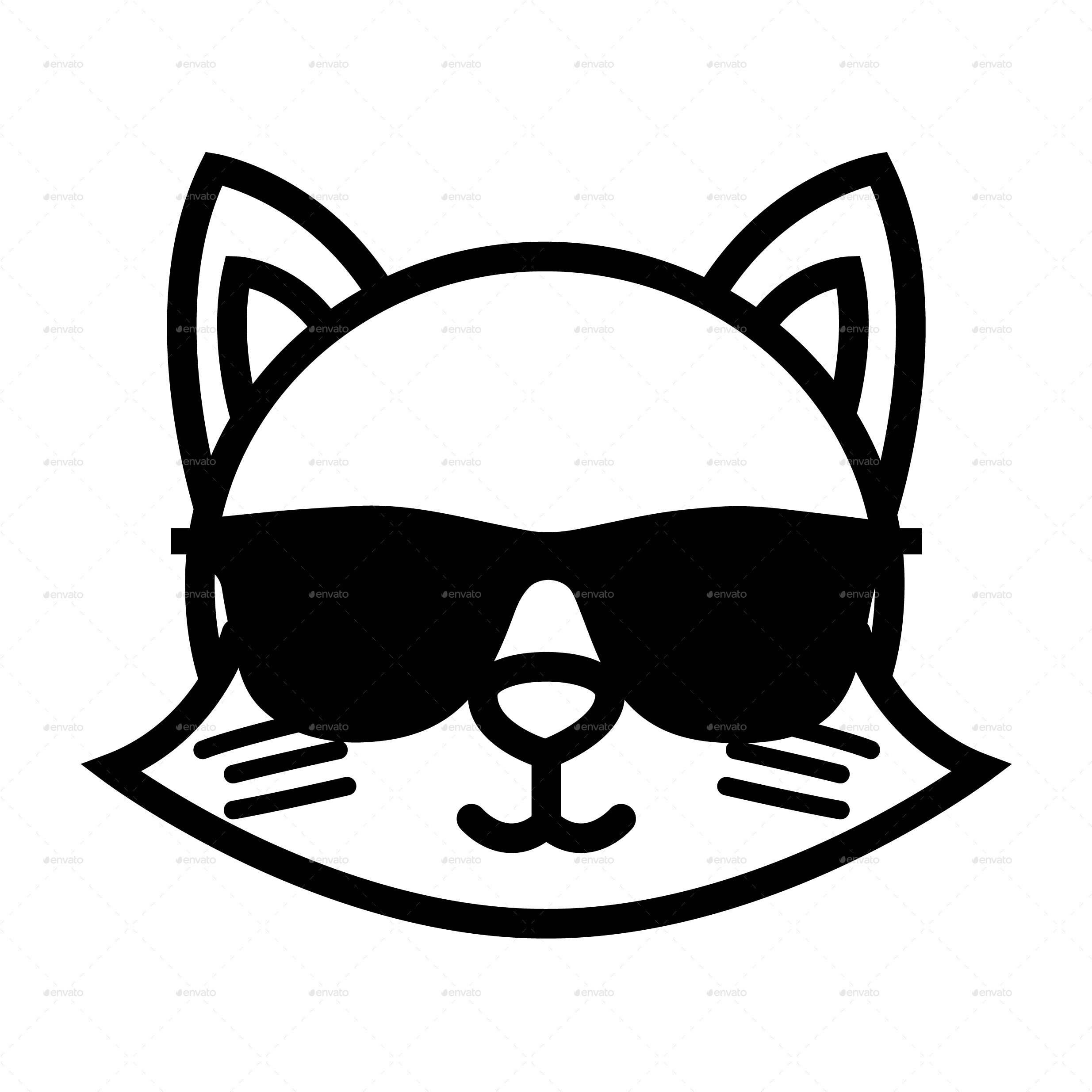 Cool kat i forklædning vektor Wallpapers