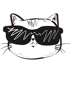 Cool kat med solbriller Wallpapers