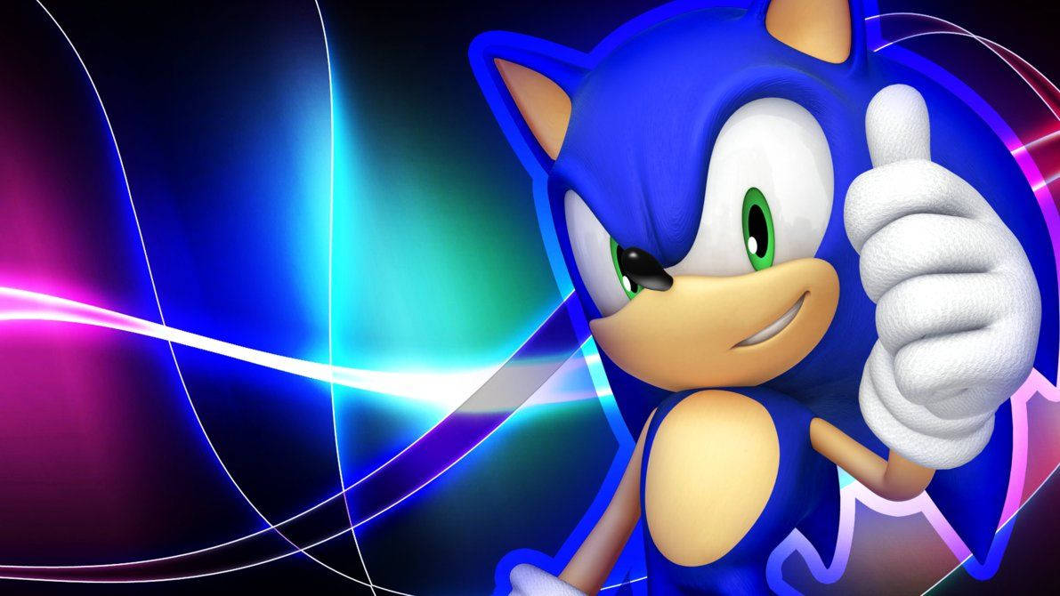 Mægtige pindsvin Sonic giver thumbs-up wallpaper. — Sonic Wallpapers