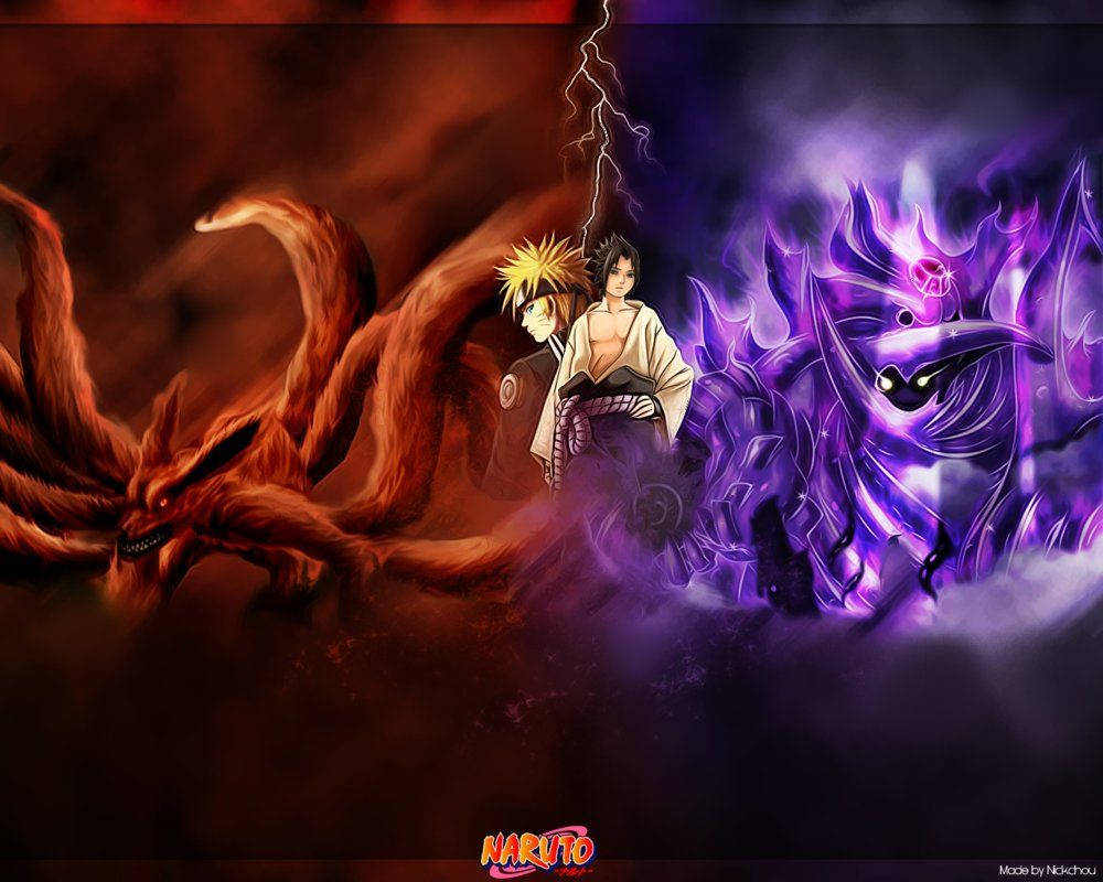 Cool Naruto Kurama og Susanoo Wallpapers