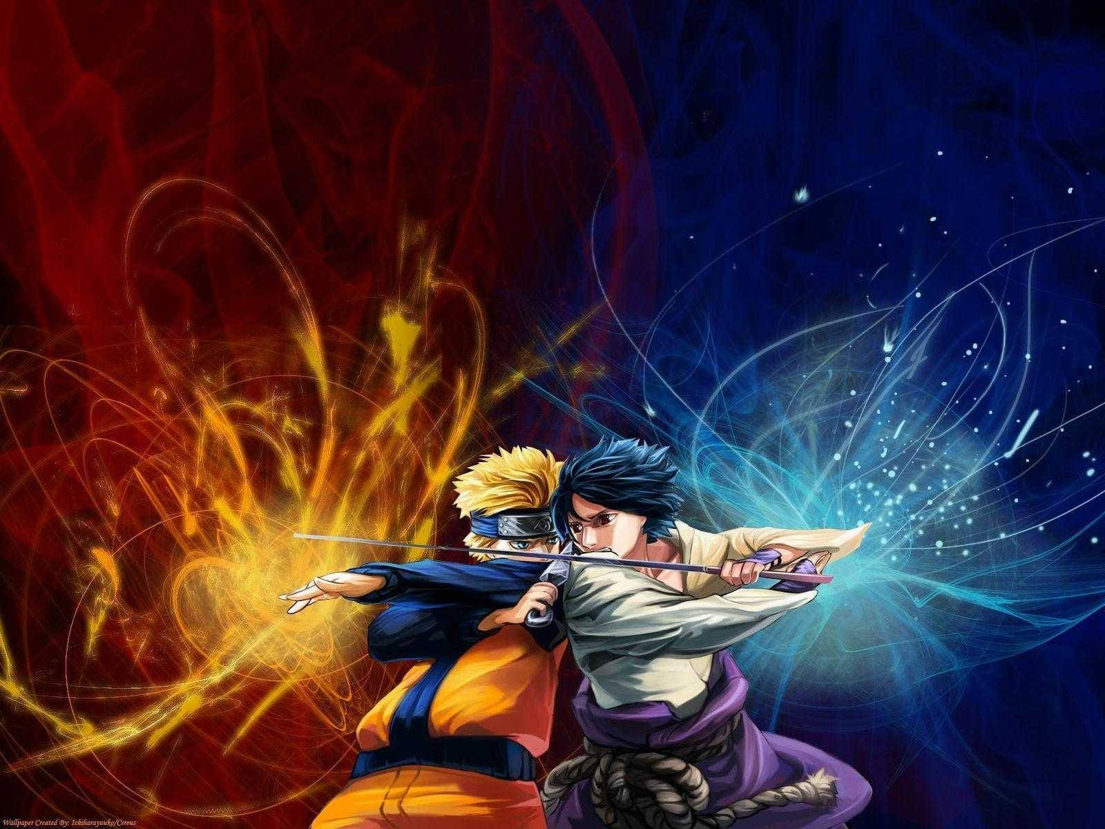 Cool Naruto og Sasuke kamp Wallpapers