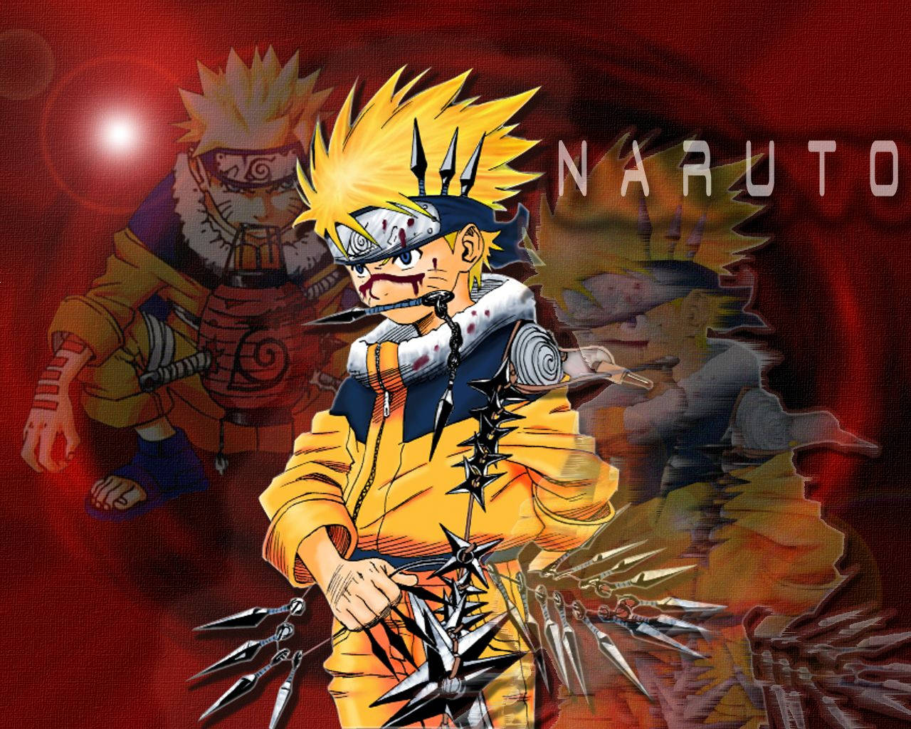 Cool Naruto Rød Æstetik Wallpapers