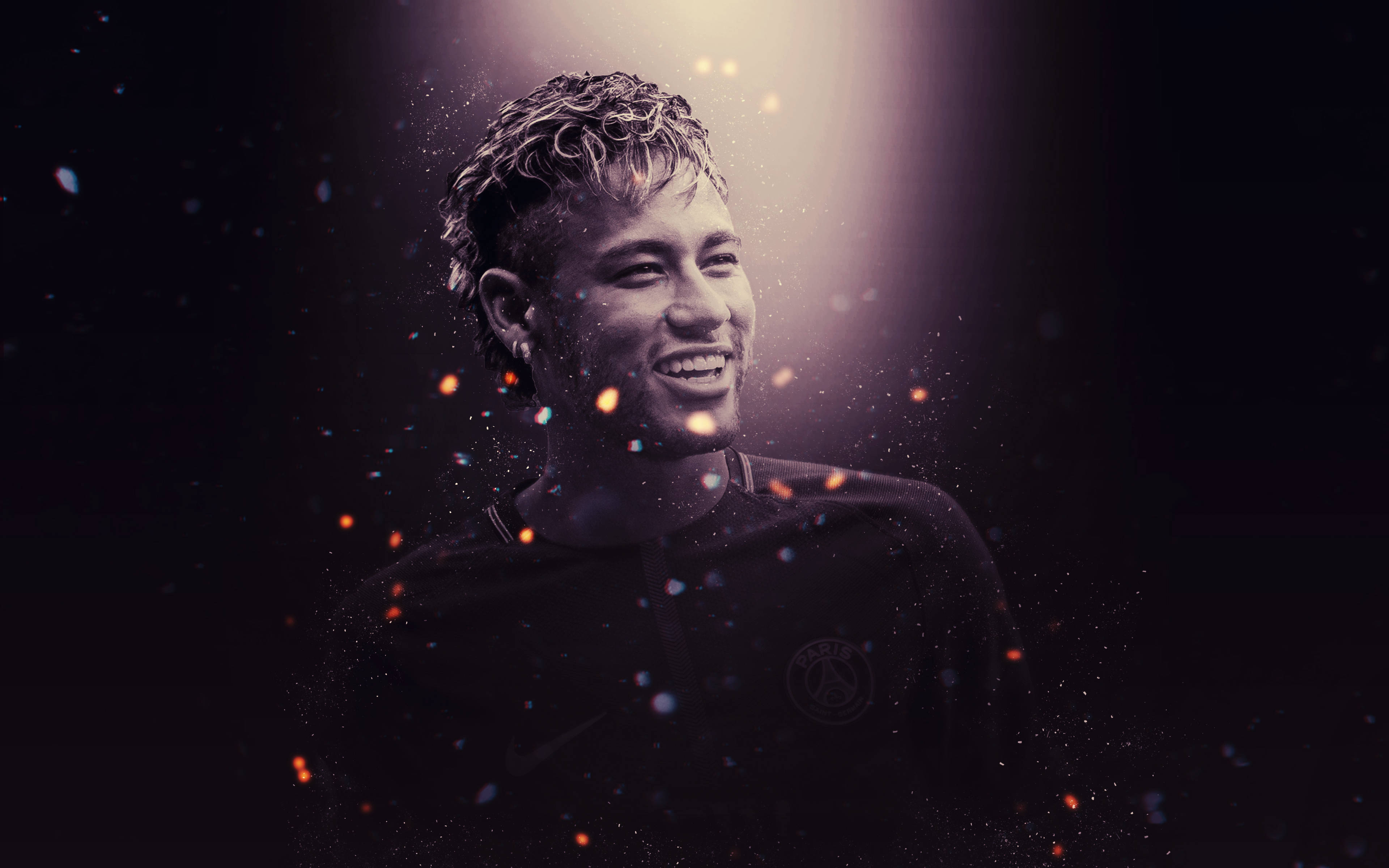 Cool Neymar Jr Sort og Hvid Wallpapers