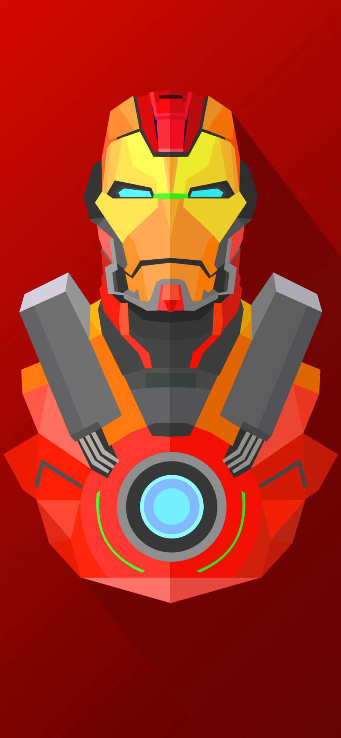 Cool rød-orange Iron Man iPhone Wallpapers