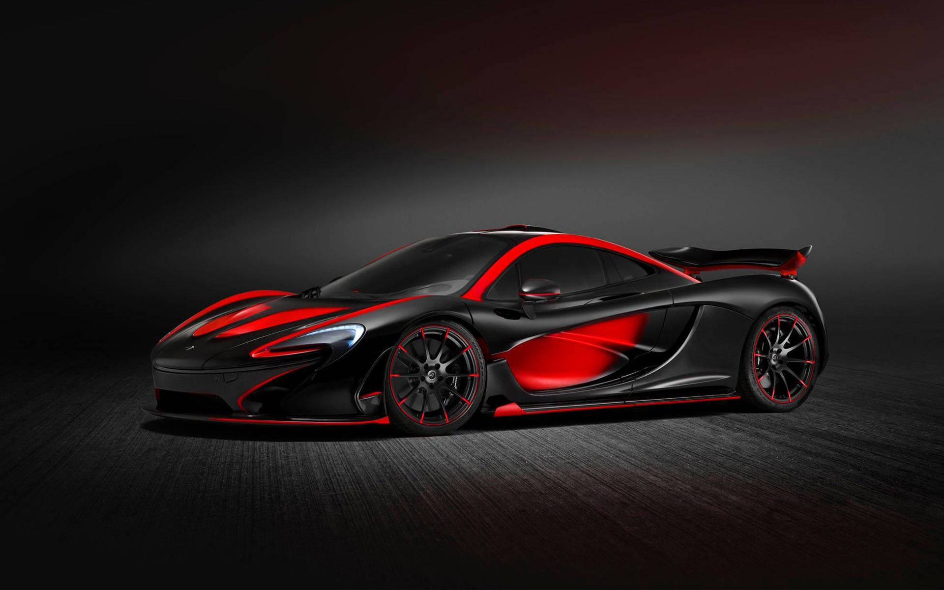 Cool rød sort grå McLaren P1 bil Wallpapers