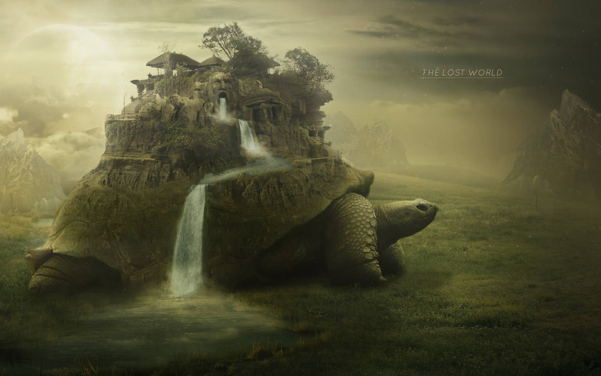 Cool skildpadde gammelt slot Wallpapers