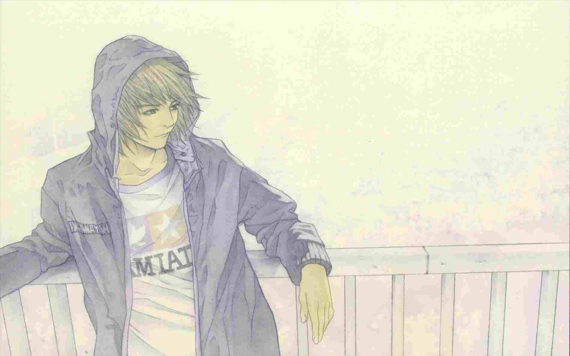 Cool tegning af anime-dreng Wallpapers