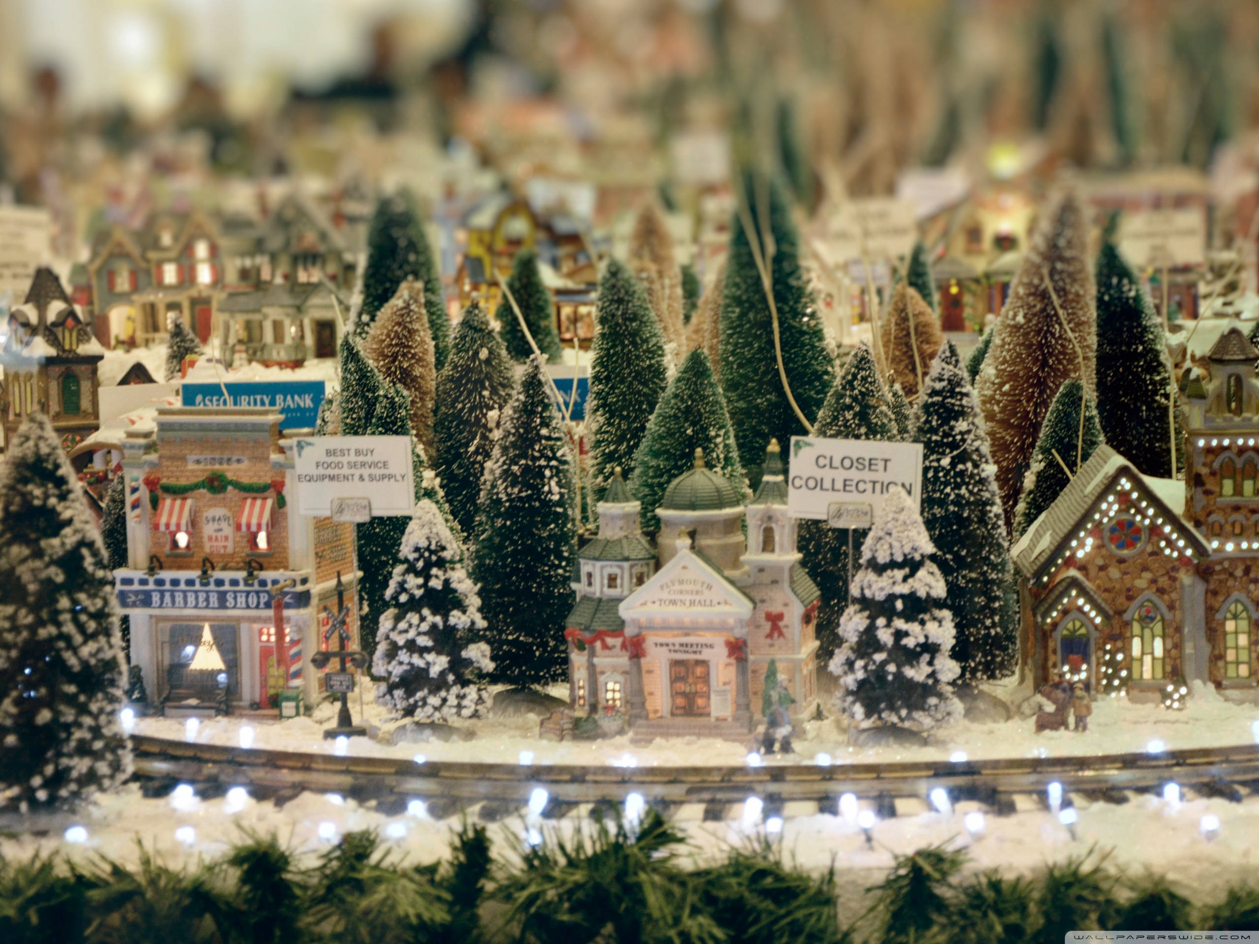 Coolt julelandsby skrivebord Wallpapers