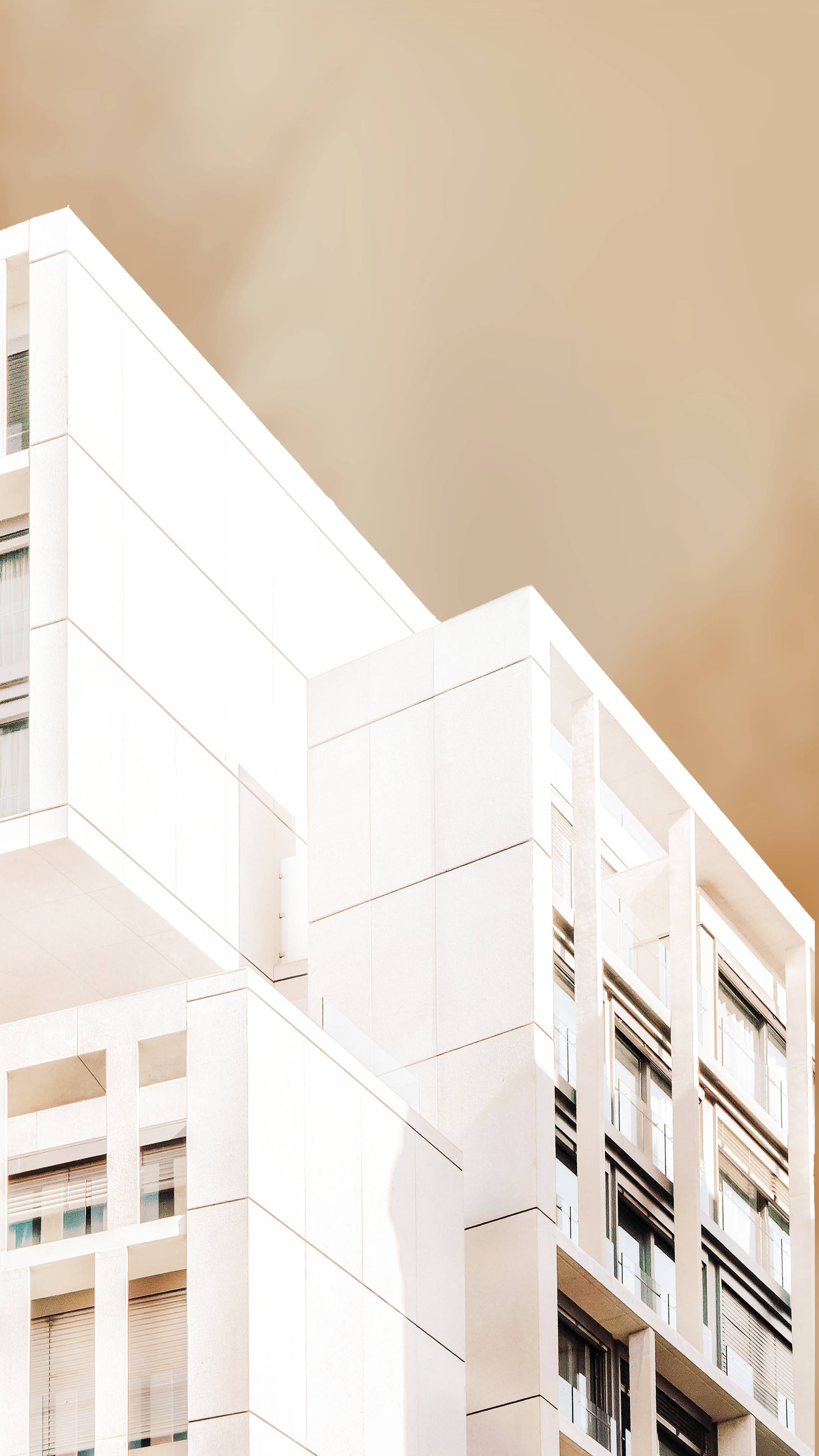Cremefarvet æstetisk arkitektur Wallpapers