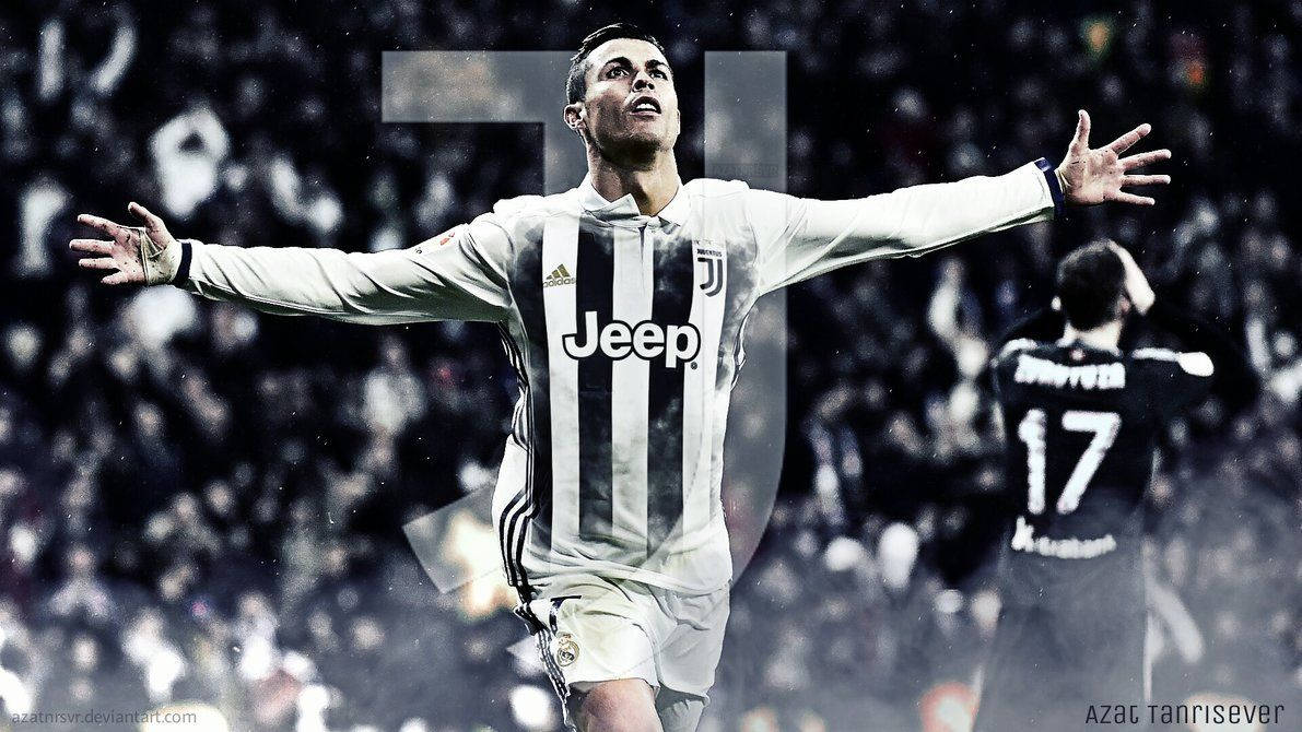 Cristiano Ronaldo viser sin nye Juventus-trøje Wallpapers