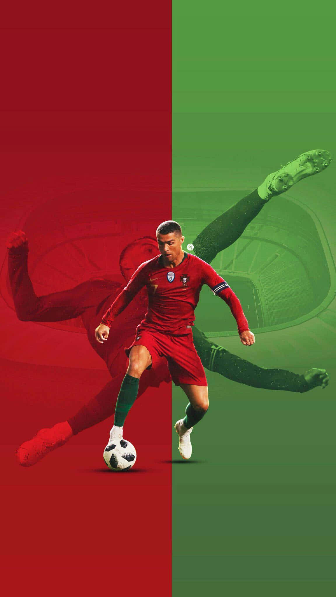 Cristiano Ronaldo i aktion Wallpapers