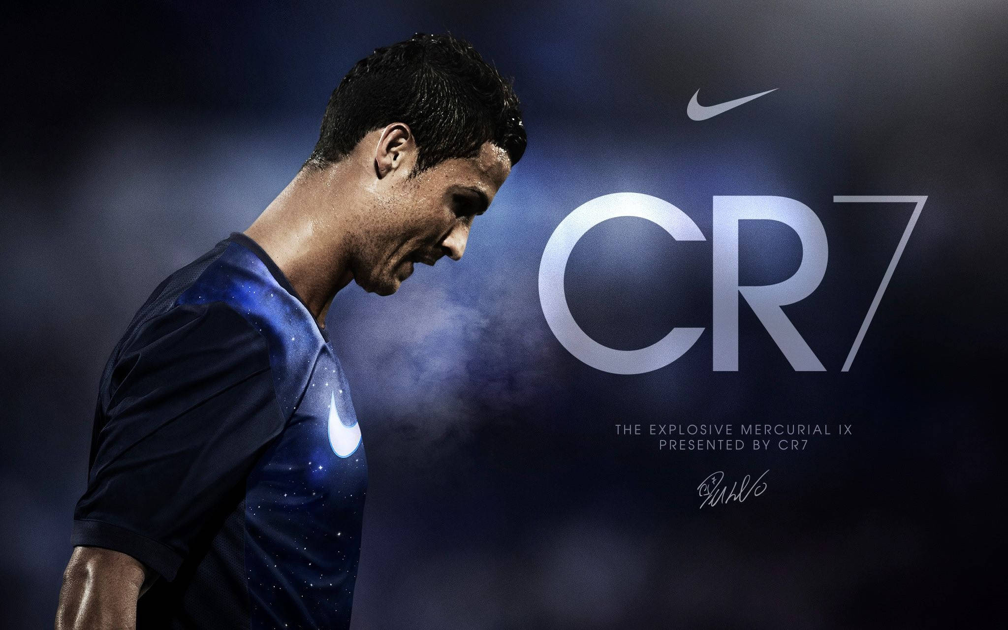 Cristiano Ronaldo bærer den ikoniske Nike CR7-trøje Wallpapers