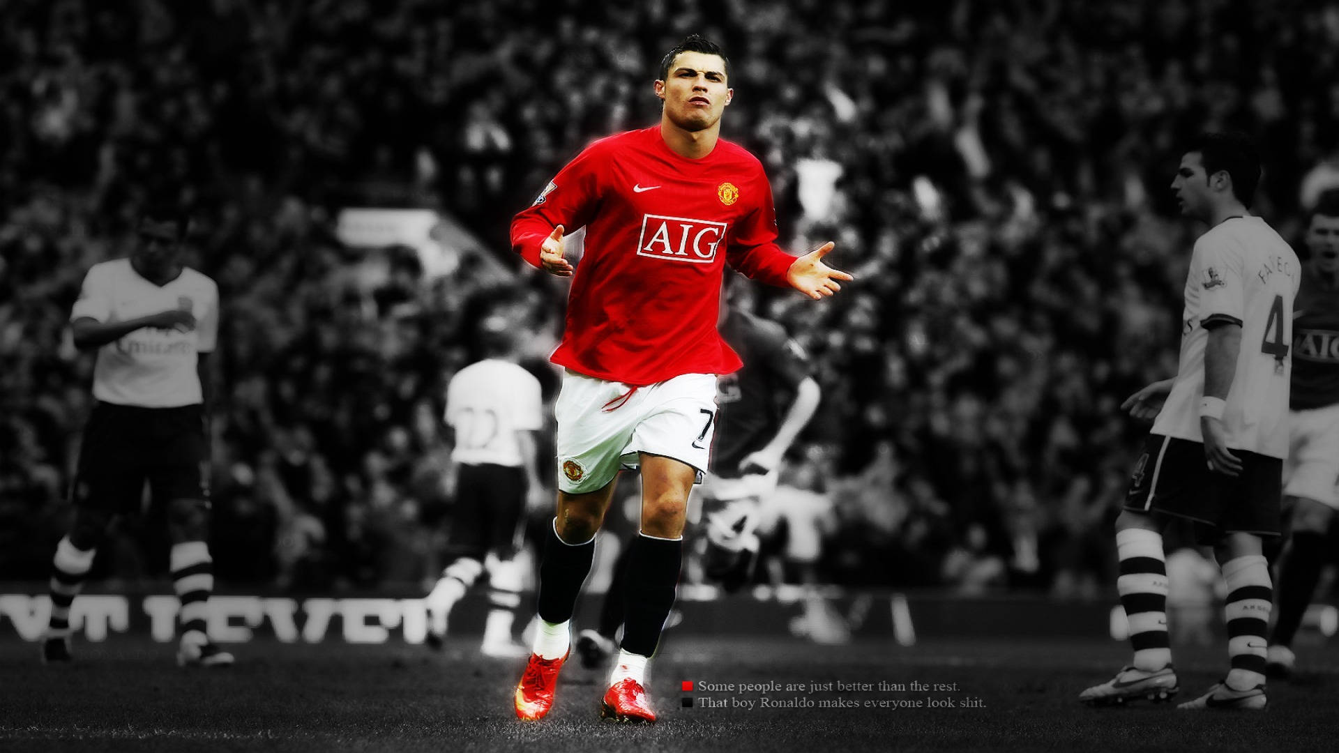 Cristiano Ronaldo i hans dage med Manchester United. Wallpapers