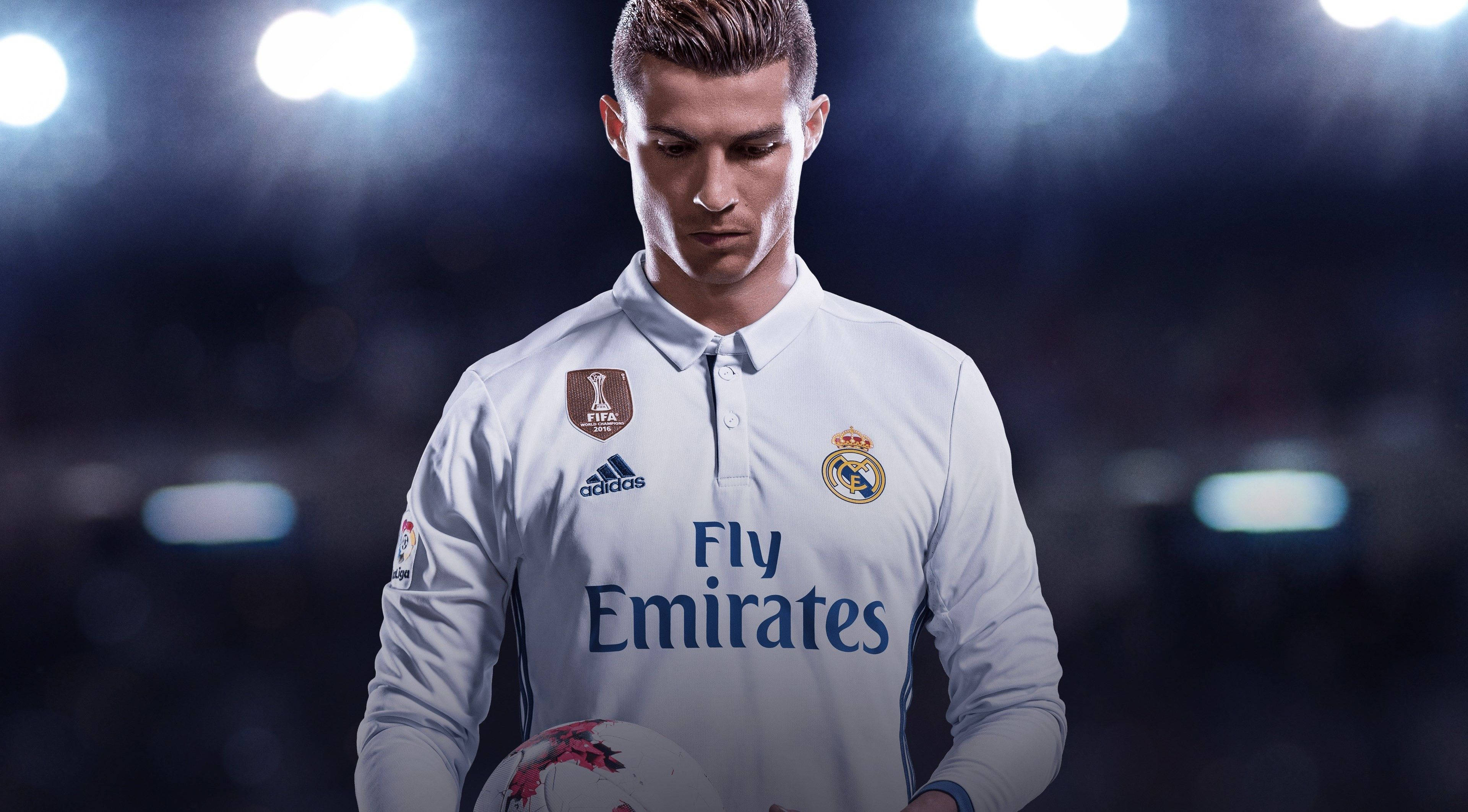 Cristiano Ronaldo nyder international succes med sine enestående færdigheder i FIFA 17 Wallpapers