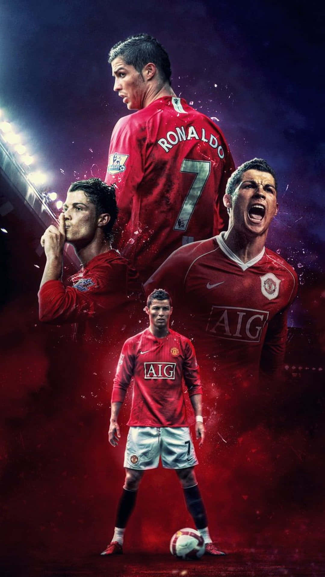 Cristiano Ronaldo udstråler intensitet på banen Wallpapers